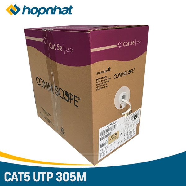 Cáp mạng Cat5e UTP Commscope, Cáp mạng Cat5e UTP Commscope chính hãng Patch: 6-219590-2